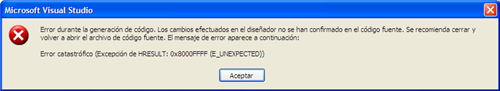 Error catastrÃ³fico